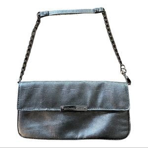 Michael Kors Metallic Snakeskin Clutch